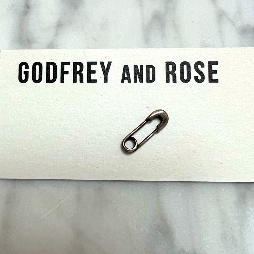 Godfrey and Rose Handmade Silvertone Safety Pin Earring